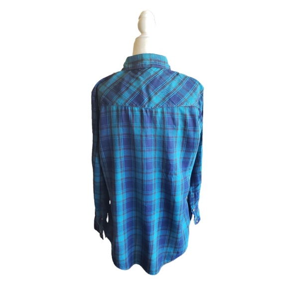 JACHS Girlfriend | Pearl Snap Lightweight Flannel - Picture 3 of 4